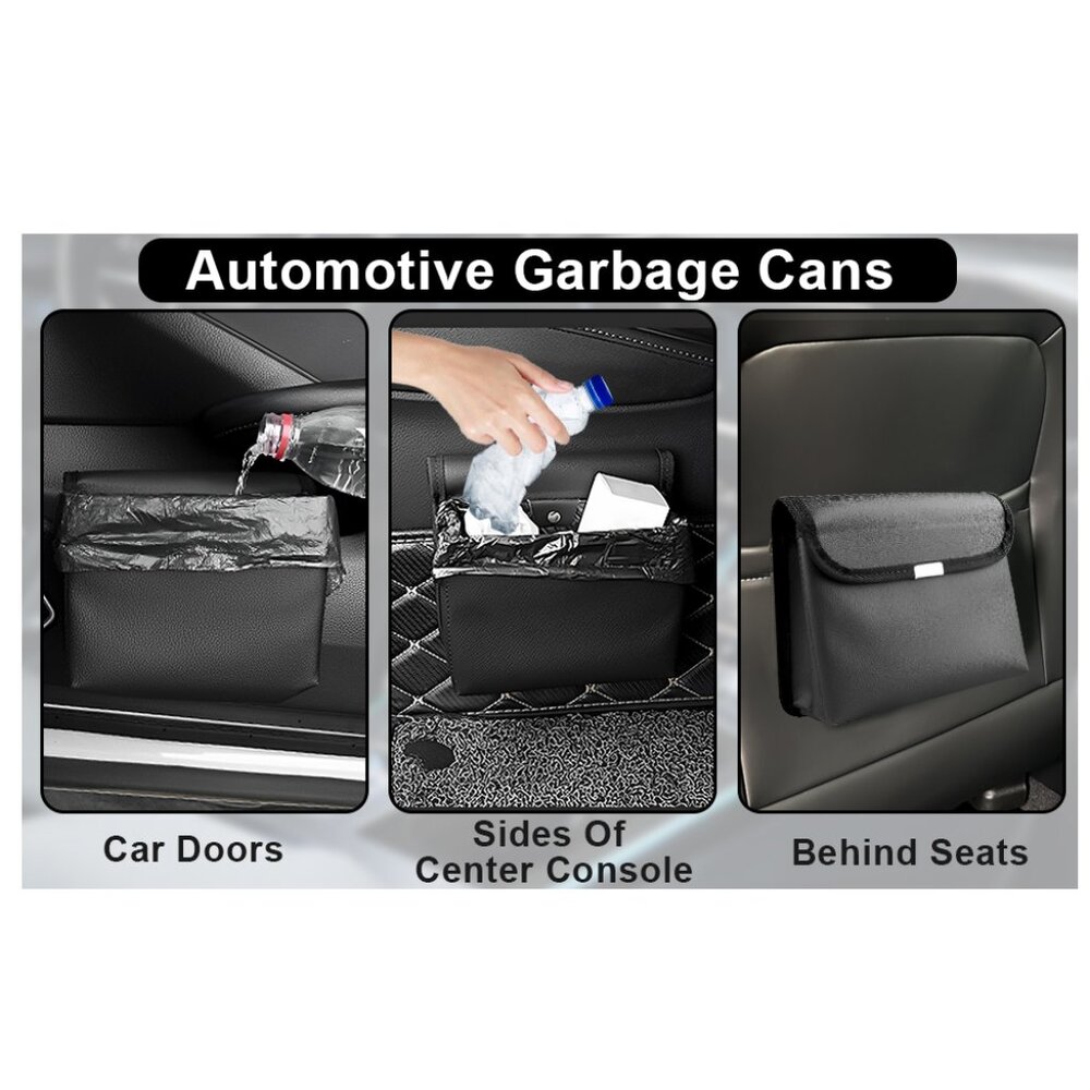 Leather Car Trash Can